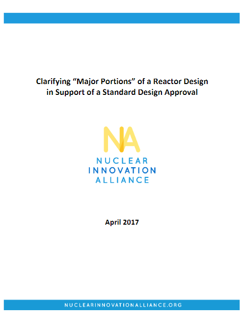 Clarifying Major Portions of a Reactor Design in Support of a Standard Design Approval